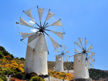 White-sailed windmills