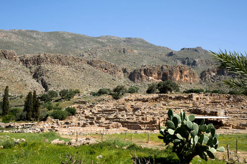The ruins of a Minoan palace